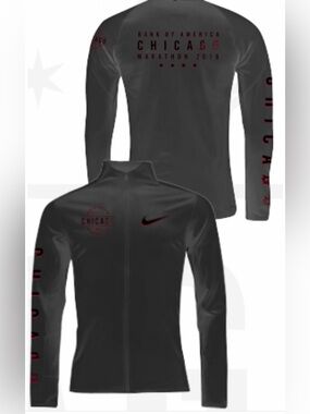 Nike Bank of America Chicago marathon 2016 Men’s  black Jacket size XXL